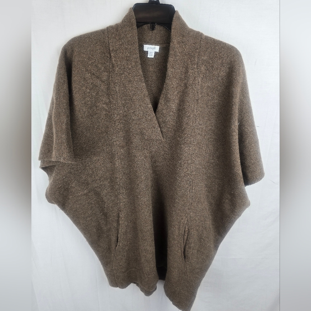 J.Jill PureJill Brown Marled Wool Blend VNeck Sweater Sz S/M